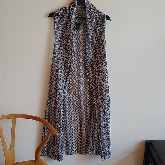 Rouge Collection Tops - 🚩Rouge Collection Open Knit Duster Vest Earth Tones